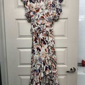 Bali ELF Carmen Wrap Maxi Long Dress Ruffled Tiered Sundress-XL